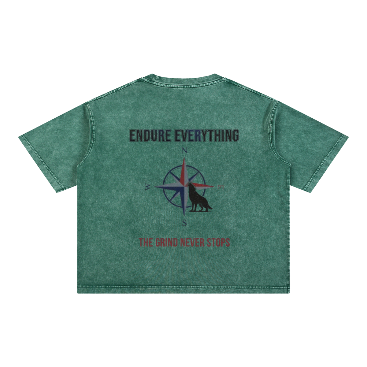 The Grind Never Ends - Mineral Wash Boxy Cotton T-Shirt