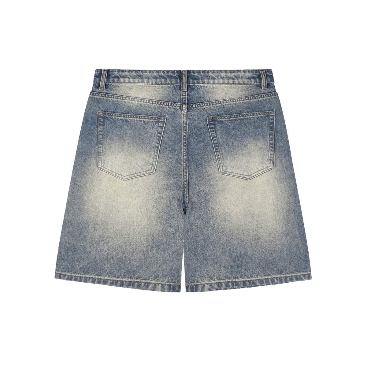 Faded Distressed Baggy Denim Shorts