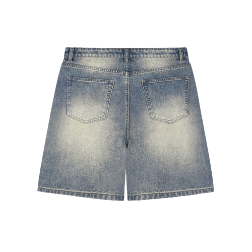 Faded Distressed Baggy Denim Shorts