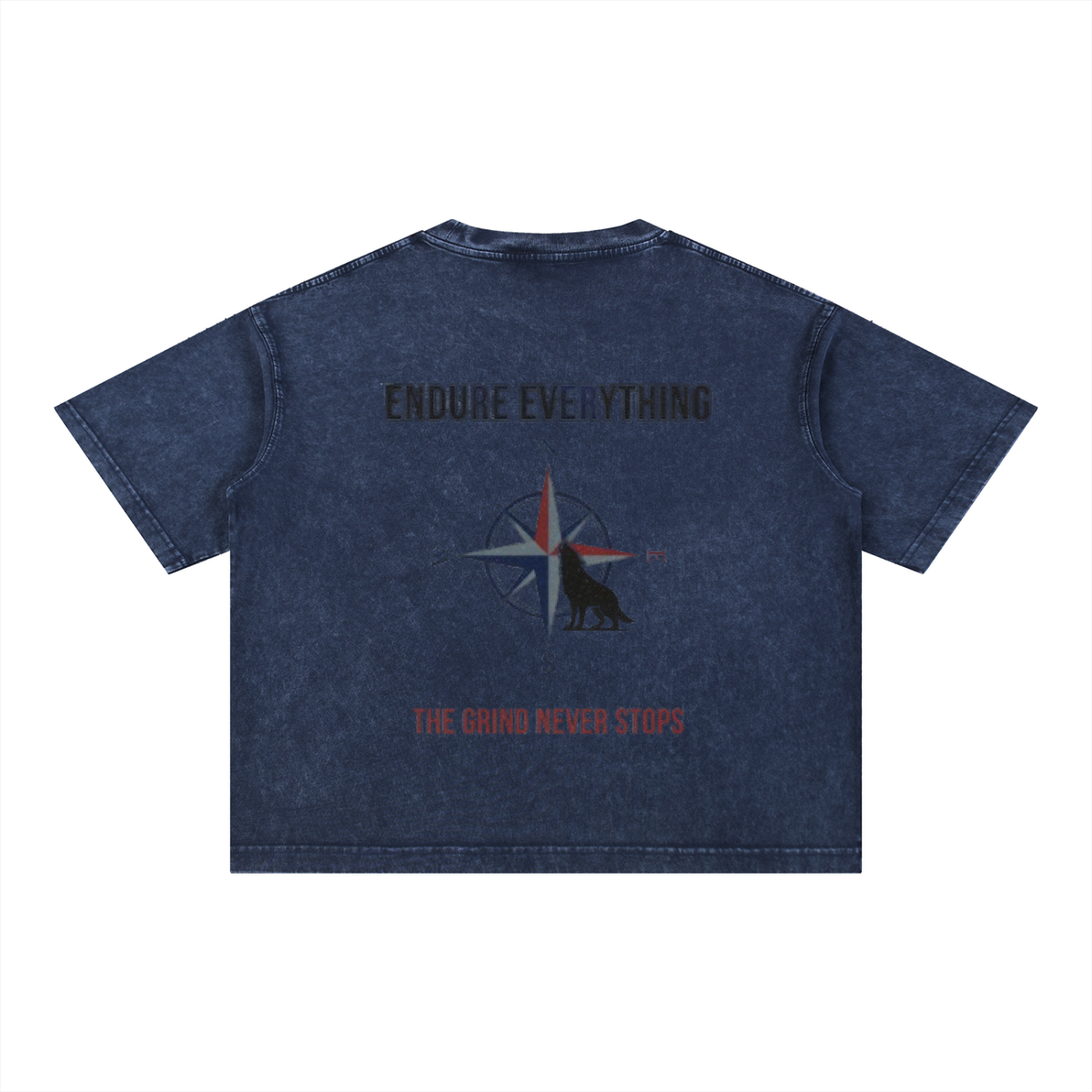 The Grind Never Ends - Mineral Wash Boxy Cotton T-Shirt