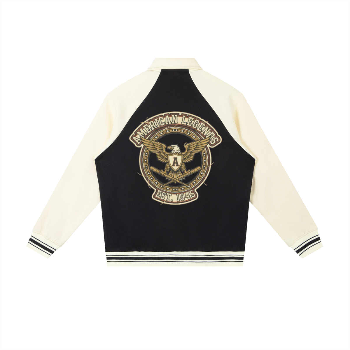 Contrast Raglan Sleeve Baseball/Bomber Jacket